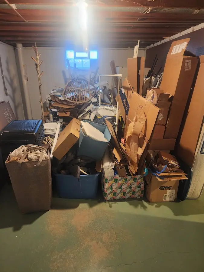 Roll-off dumpster container at job site for 6 Yard Dumpster Rental in Cornwall